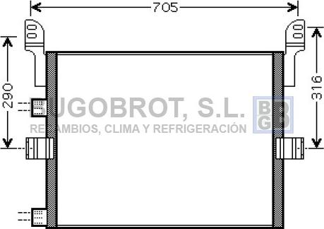 BUGOBROT 62-RE5054 - Condenser, air conditioning car-mod.net