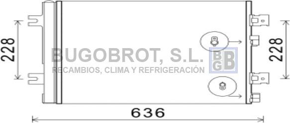 BUGOBROT 62-RT5467 - Condenser, air conditioning car-mod.net
