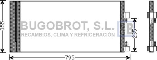 BUGOBROT 62-RT5430 - Condenser, air conditioning car-mod.net