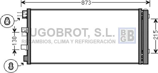 BUGOBROT 62-RT5475 - Condenser, air conditioning car-mod.net