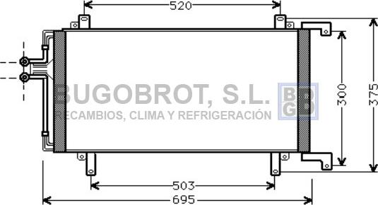 BUGOBROT 62-RT5196 - Condenser, air conditioning car-mod.net