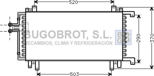 BUGOBROT 62-RT5184 - Condenser, air conditioning car-mod.net