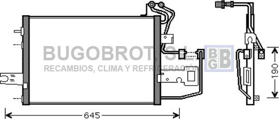 BUGOBROT 62-SA5015 - Condenser, air conditioning car-mod.net