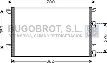 BUGOBROT 62-SB5058 - Condenser, air conditioning car-mod.net