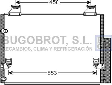 BUGOBROT 62-TO5563 - Condenser, air conditioning car-mod.net