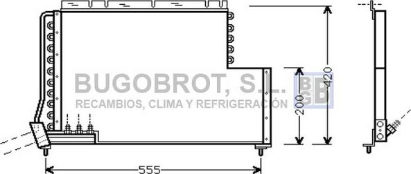 BUGOBROT 62-VO5078 - Condenser, air conditioning car-mod.net