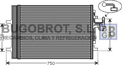 BUGOBROT 62-VO5161 - Condenser, air conditioning car-mod.net