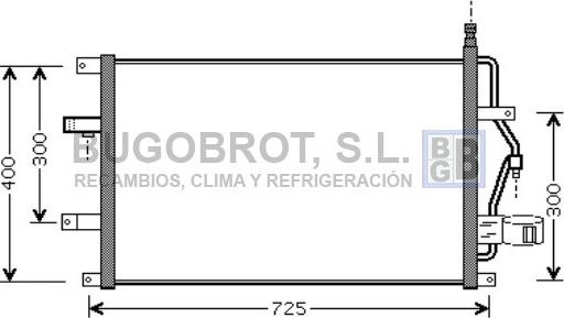 BUGOBROT 62-VO5107 - Condenser, air conditioning car-mod.net