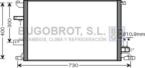 BUGOBROT 62-VO5138 - Condenser, air conditioning car-mod.net
