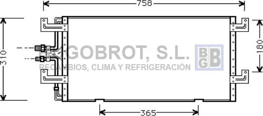 BUGOBROT 62-VW5145 - Condenser, air conditioning car-mod.net