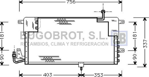 BUGOBROT 62-VW5141 - Condenser, air conditioning car-mod.net