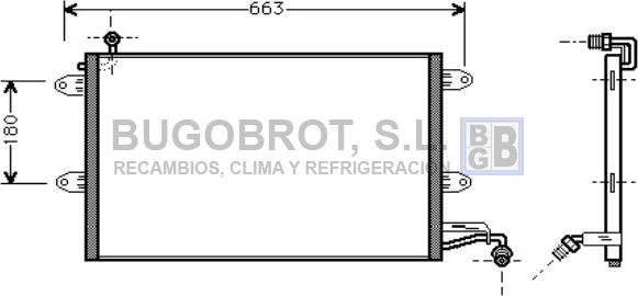 BUGOBROT 62-VW5143 - Condenser, air conditioning car-mod.net