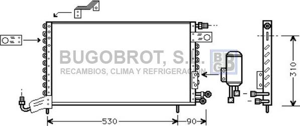 BUGOBROT 62-VW5142 - Condenser, air conditioning car-mod.net