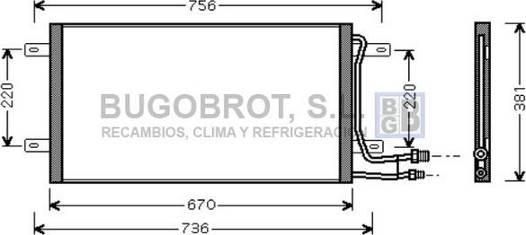 BUGOBROT 62-VW5187 - Condenser, air conditioning car-mod.net