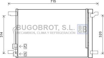 BUGOBROT 62-VW5335 - Condenser, air conditioning car-mod.net
