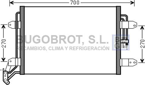 BUGOBROT 62-VW5291 - Condenser, air conditioning car-mod.net