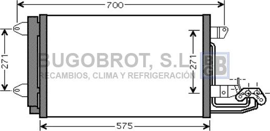 BUGOBROT 62-VW5269 - Condenser, air conditioning car-mod.net