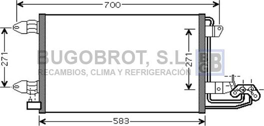 BUGOBROT 62-VW5209 - Condenser, air conditioning car-mod.net