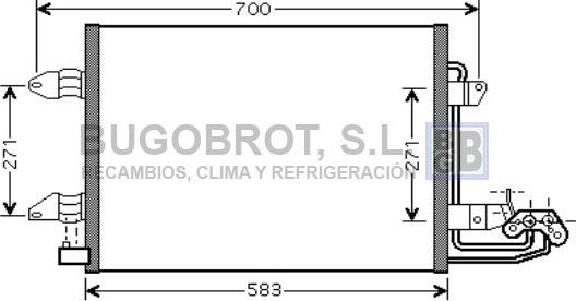 BUGOBROT 62-VW5211 - Condenser, air conditioning car-mod.net
