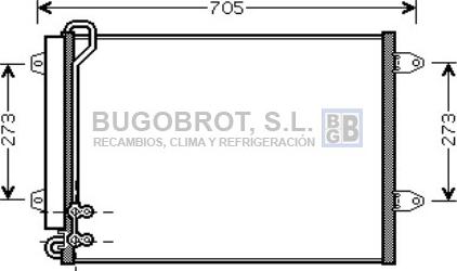 BUGOBROT 62-VW5225 - Condenser, air conditioning car-mod.net