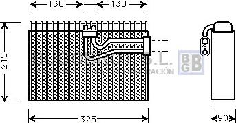 BUGOBROT 70-AIV010 - Evaporator, air conditioning car-mod.net