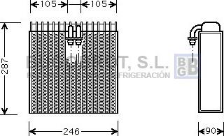 BUGOBROT 70-AIV031 - Evaporator, air conditioning car-mod.net