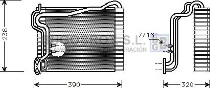 BUGOBROT 70-AIV145 - Evaporator, air conditioning car-mod.net