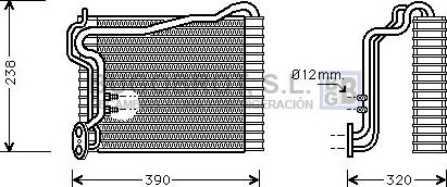 BUGOBROT 70-AIV146 - Evaporator, air conditioning car-mod.net