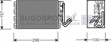 BUGOBROT 70-BWV308 - Evaporator, air conditioning car-mod.net