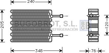 BUGOBROT 70-FDV022 - Evaporator, air conditioning car-mod.net