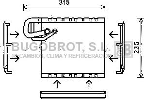 BUGOBROT 70-MSV550 - Evaporator, air conditioning car-mod.net