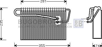 BUGOBROT 70-OLV167 - Evaporator, air conditioning car-mod.net