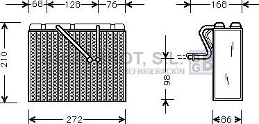 BUGOBROT 70-OLV300 - Evaporator, air conditioning car-mod.net