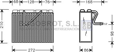 BUGOBROT 70-OLV301 - Evaporator, air conditioning car-mod.net