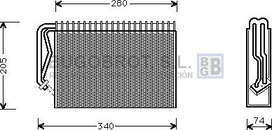 BUGOBROT 70-OLV289 - Evaporator, air conditioning car-mod.net