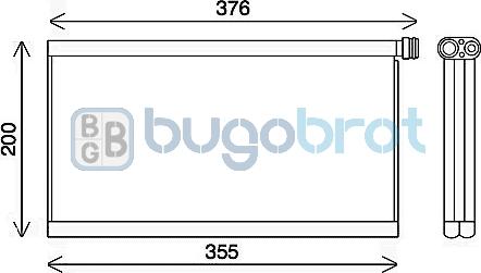 BUGOBROT 70-SCV061 - Evaporator, air conditioning car-mod.net