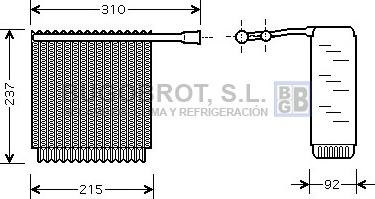 BUGOBROT 70-VOV125 - Evaporator, air conditioning car-mod.net