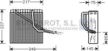 BUGOBROT 70-VWV055 - Evaporator, air conditioning car-mod.net