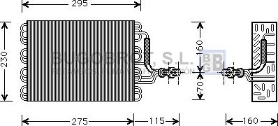 BUGOBROT 70-VWV016 - Evaporator, air conditioning car-mod.net