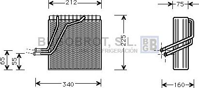 BUGOBROT 70-VWV030 - Evaporator, air conditioning car-mod.net