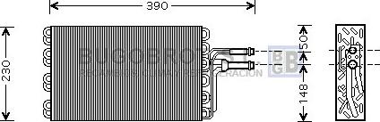 BUGOBROT 70-VWV185 - Evaporator, air conditioning car-mod.net
