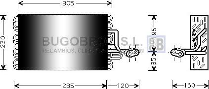 BUGOBROT 70-VWV186 - Evaporator, air conditioning car-mod.net