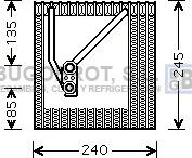BUGOBROT 70-VWV242 - Evaporator, air conditioning car-mod.net