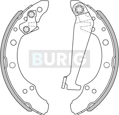 Burig B050003 - Drum Brake Shoe Set car-mod.net