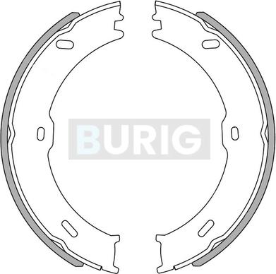 Burig B050002 - Drum Brake Shoe Set car-mod.net