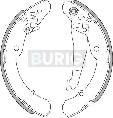 Burig B050080 - Drum Brake Shoe Set car-mod.net