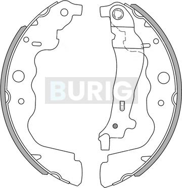 Burig B050022 - Drum Brake Shoe Set car-mod.net