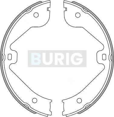 Burig B050027 - Drum Brake Shoe Set car-mod.net