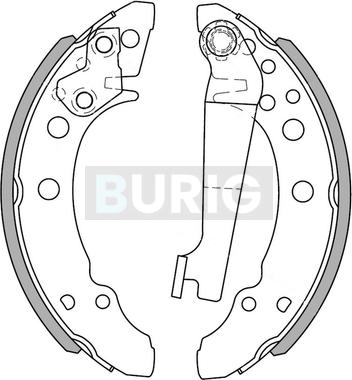 Burig B050106 - Drum Brake Shoe Set car-mod.net