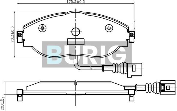 Burig B020668 - Brake Pad Set, disc brake car-mod.net